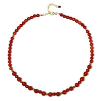 Collana in argento con Onice Rossa