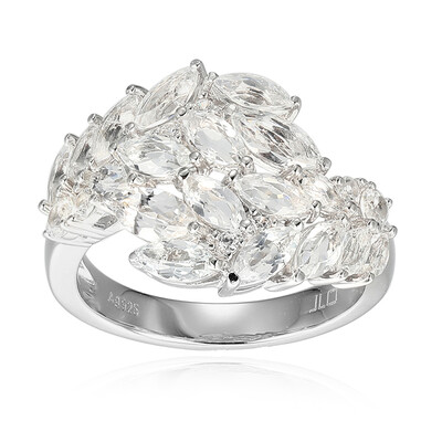 Anello in argento con Topazio Bianco