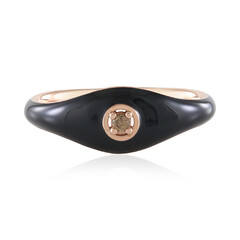 Anello in argento con Diamante Champagne I2