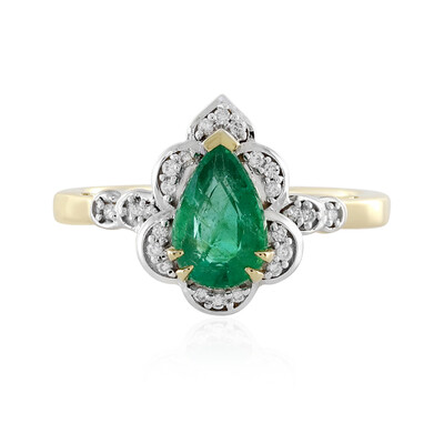 Anello in oro con Smeraldo Zambia AAA (D'vyere)