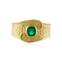Anello in argento con Onice Verde