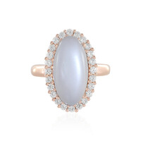 Anello in argento con Pietra di Luna Bianca (KM by Juwelo)