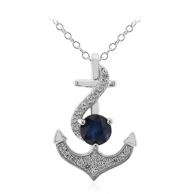 Collana in argento con Zaffiro Blu