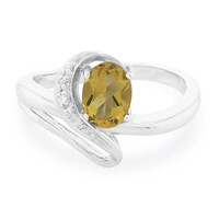 Anello in argento con Quarzo Champagne