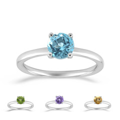 Anello in argento con Topazio Blu Cielo