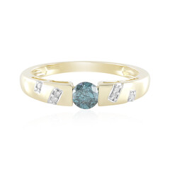 Anello in oro con Diamante Blu I3