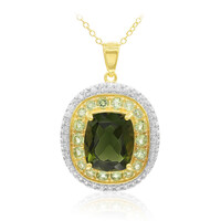 Collana in argento con Moldavite