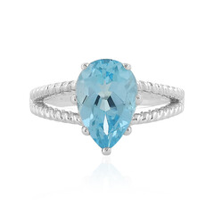 Anello in argento con Topazio Blu Cielo