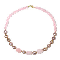 Collana in argento con Quarzo Rosa