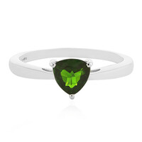 Anello in argento con Diopside Russo