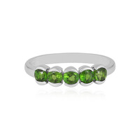 Anello in argento con Diopside Russo