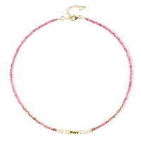 Collana in argento con Tormalina Rosa Nigeriana