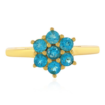 Anello in argento con Apatite Blu Neon