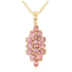 Collana in oro con Zaffiro Padparadscha (non riscaldato) (AMAYANI)