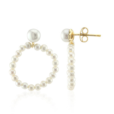 Orecchini in argento con Perla d'Acqua Dolce Bianca (TPC)