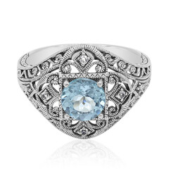 Anello in argento con Topazio Blu Cielo