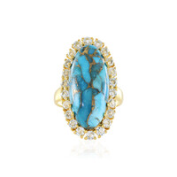 Anello in argento con Turchese Ramato Blu Mohave (Faszination Türkis)