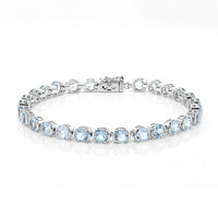 Bracciale in argento con Topazio Blu Cielo