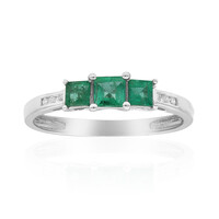 Anello in oro con Smeraldo Zambia AAA