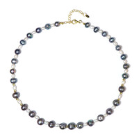 Collana in argento con Perla Keshi Mistica