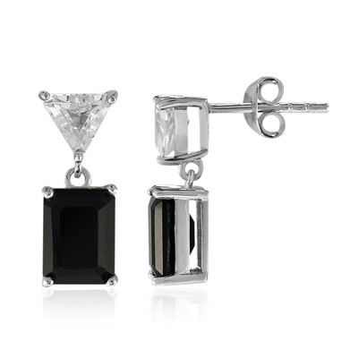 Orecchini in argento con Spinello Nero