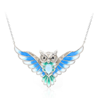 Collana in argento con Topazio Blu Svizzero