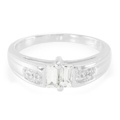Anello in argento con Zaffiro Bianco