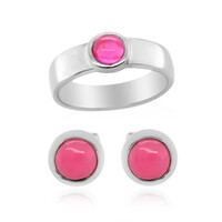 Parure in argento con Opale Rosa dell'Etiopia