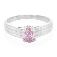 Anello in argento con Zaffiro Ceylon Rosa