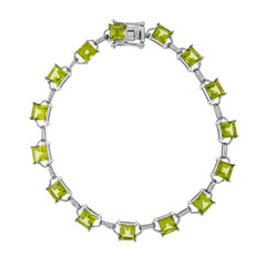 Bracciale in argento con Peridoto Arizona