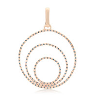 Ciondolo placcato in oro con Diamante Fancy