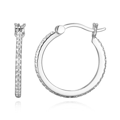 Orecchini in argento con Topazio Bianco
