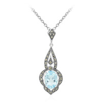Collana in argento con Topazio Blu Cielo