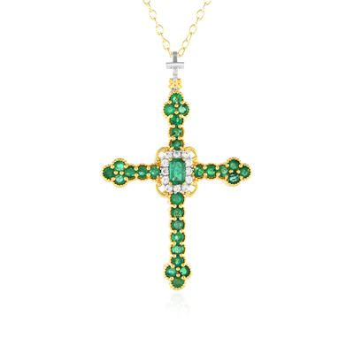 Collana in argento con Smeraldo Zambia (Gems en Vogue)