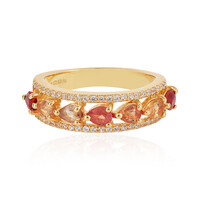 Anello in argento con Zaffiro Fancy