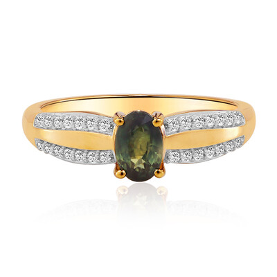 Anello in oro con Zaffiro Petrolio del Queensland (Mark Tremonti)