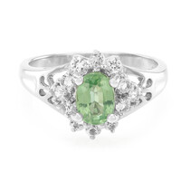 Anello in argento con Cianite Menta