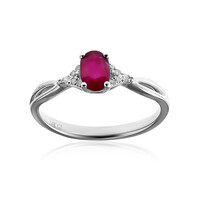 Anello in oro con Rubino Mozambico AAA (CIRARI)