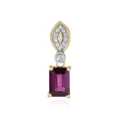 Ciondolo in oro con Granato Magenta