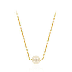 Collana in argento con Perla d'Acqua Dolce Bianca (Joias do Paraíso)