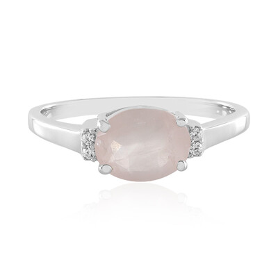 Anello in argento con Quarzo Rosa
