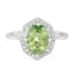 Anello in argento con Topazio Kiwi