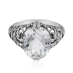 Anello in argento con Topazio Bianco