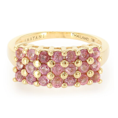 Anello in oro con Zaffiro Padparadscha (non riscaldato) (AMAYANI)