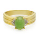 Anello placcato in oro con Crisoprasio Imperiale