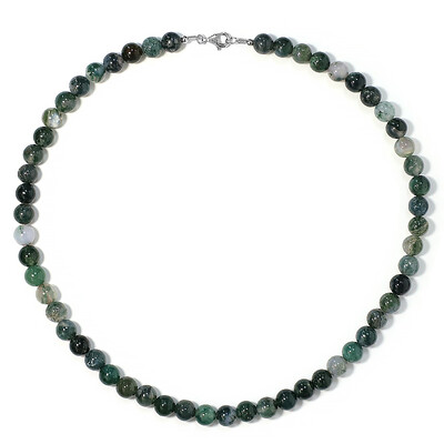Collana in argento con Agata Muschiata