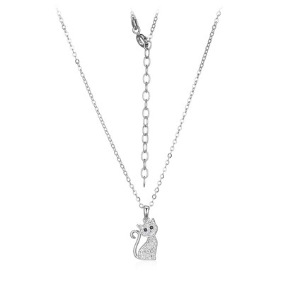 Collana in argento con Topazio Bianco