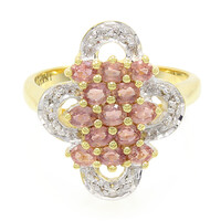 Anello in oro con Zaffiro Padparadscha (non riscaldato) (AMAYANI)