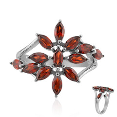 Anello in argento con Granato Mozambico
