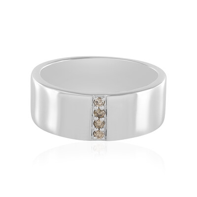 Anello in argento con Diamante Champagne I2